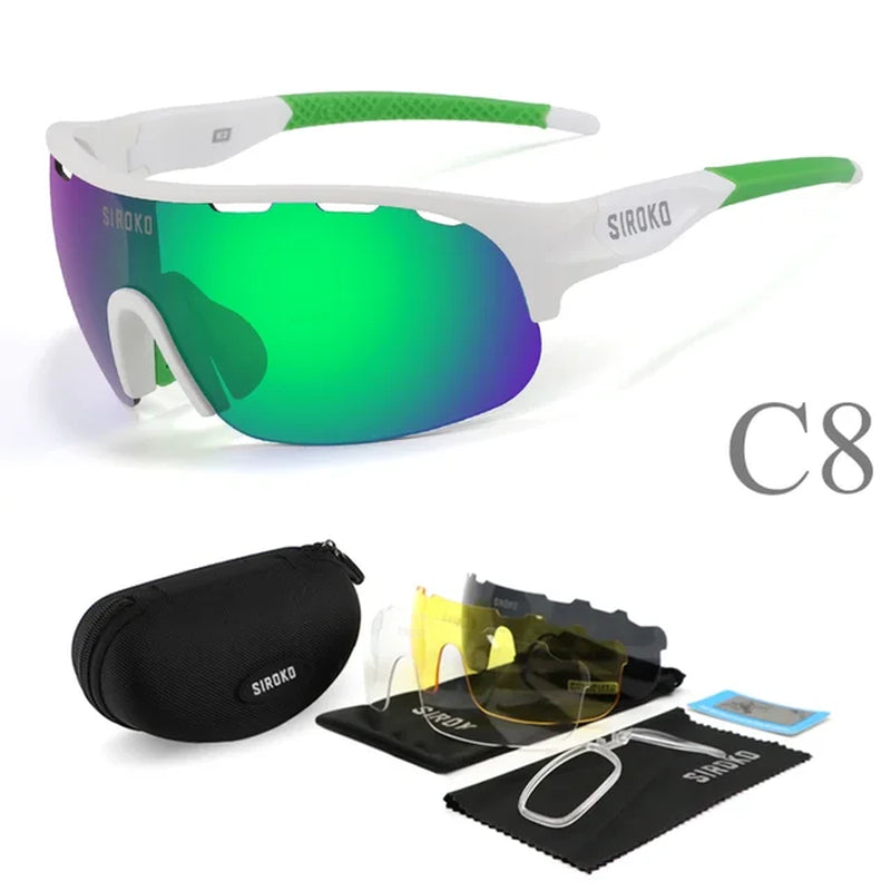 "Outdoor Sports Polarized Cycling Sunglasses with UV400 Protection - 4 Lens Options"