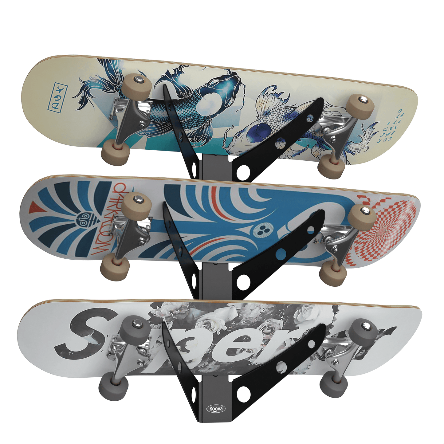 Skateboard Rack for 1, 2 or 3 Skate Decks - Craze Trends