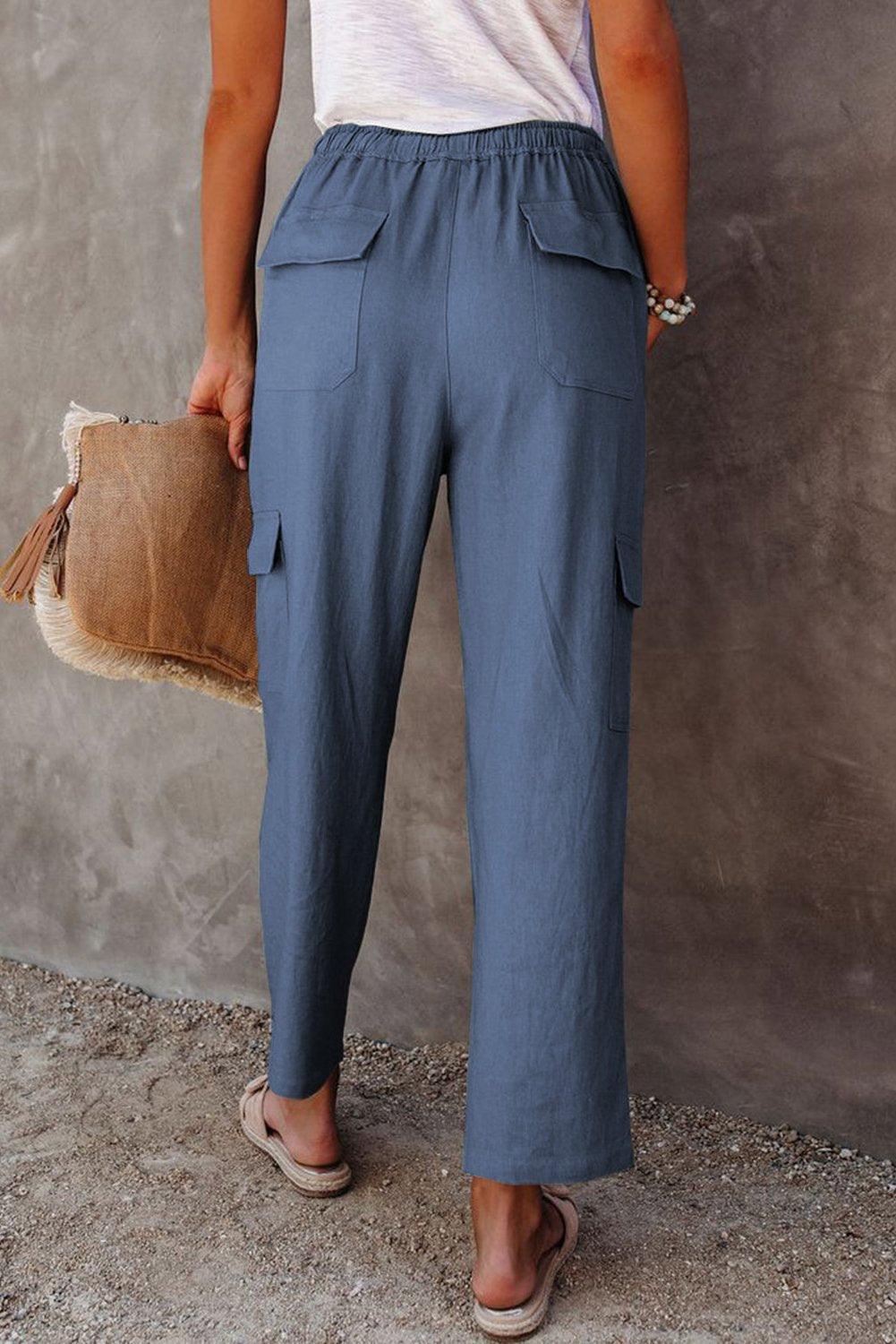 Driven Linen Blend Pocketed Cargo Pants