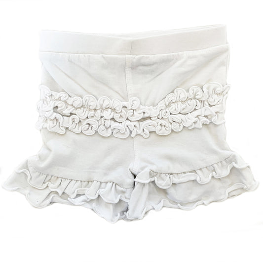 AnnLoren Baby Girls White Ruffle Butt Shorts 6/12 mo-2/3T - Craze Trends