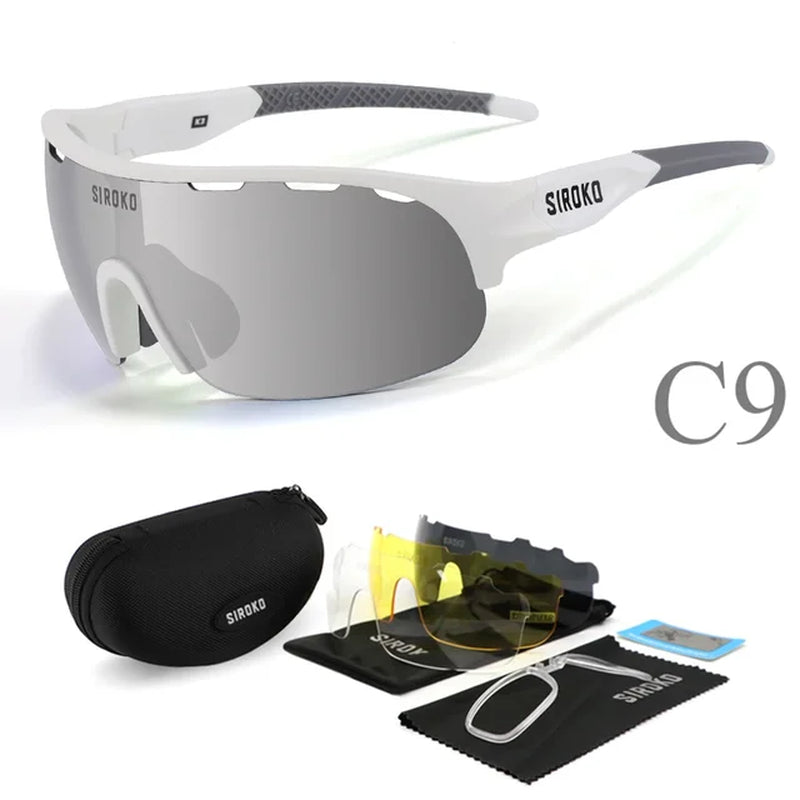 "Outdoor Sports Polarized Cycling Sunglasses with UV400 Protection - 4 Lens Options"