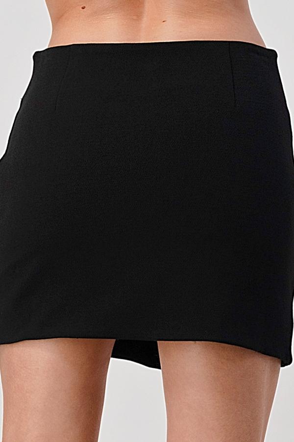 Side Zipper Detail Mini Skirt - Craze Trends