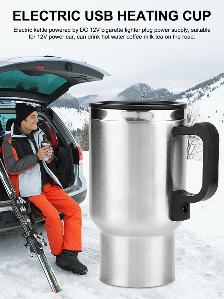 Stainless Steel Vehicle Heating Cup Electric Car Kettle - Craze Trends