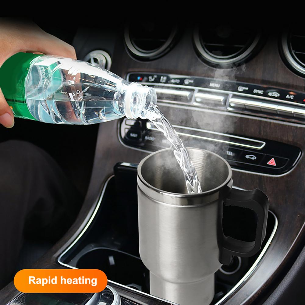 Stainless Steel Vehicle Heating Cup Electric Car Kettle - Craze Trends