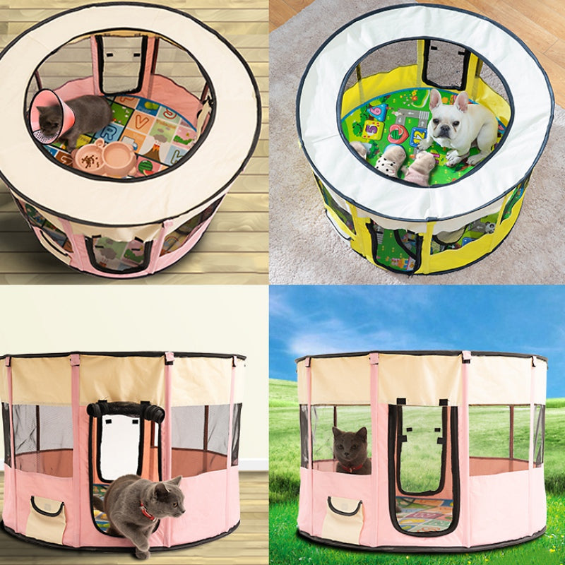 Portable Pet House Oxford Cloth Crate Room Playing - Craze Trends