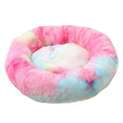 Pet Dog Bed Comfortable Donut Cuddler Round Dog Kennel Ultra Soft