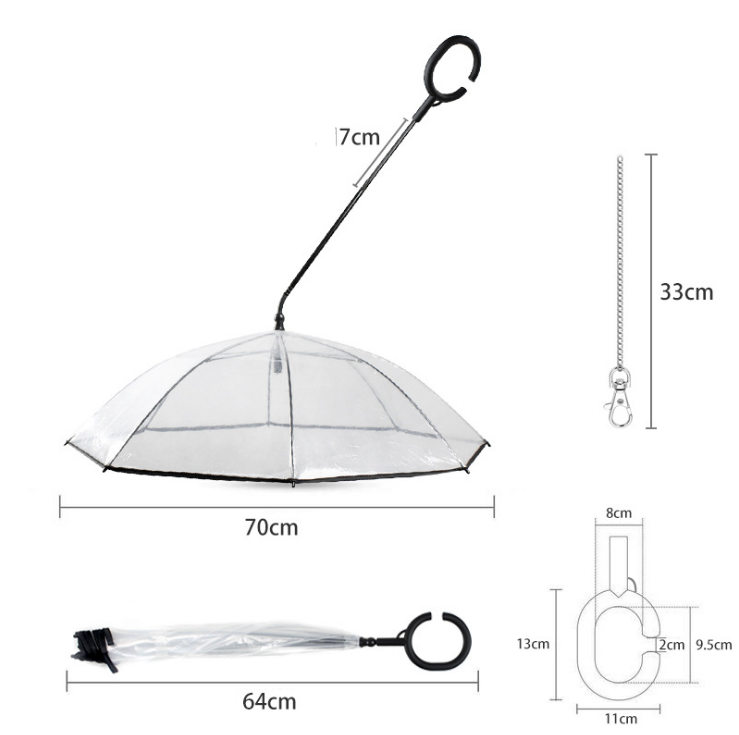 Hot Selling Transparent Pet Supplies Adjustable Pet Umbrella - Craze Trends