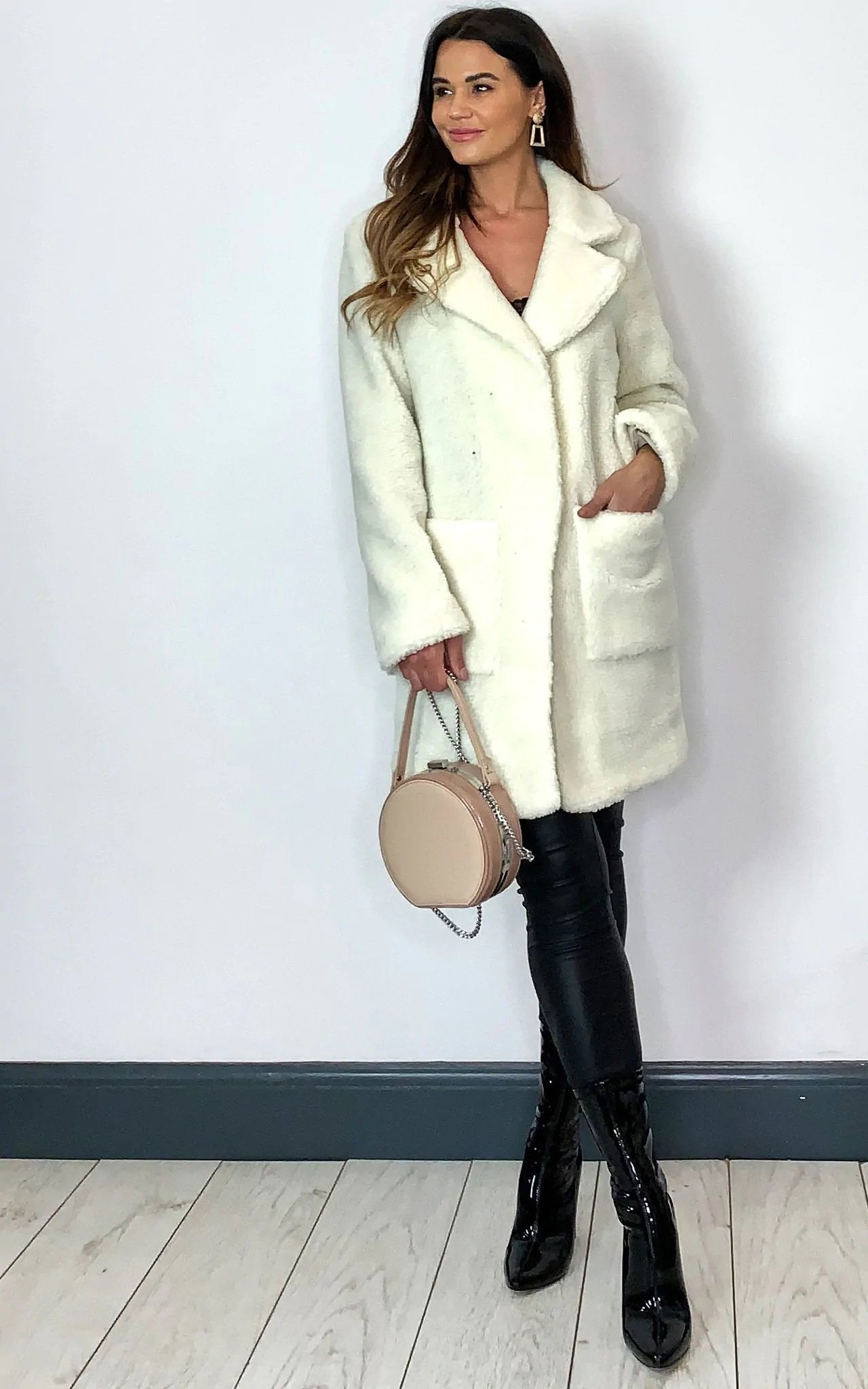 Stud Button Borg Teddy Coat (1905) - Craze Trends