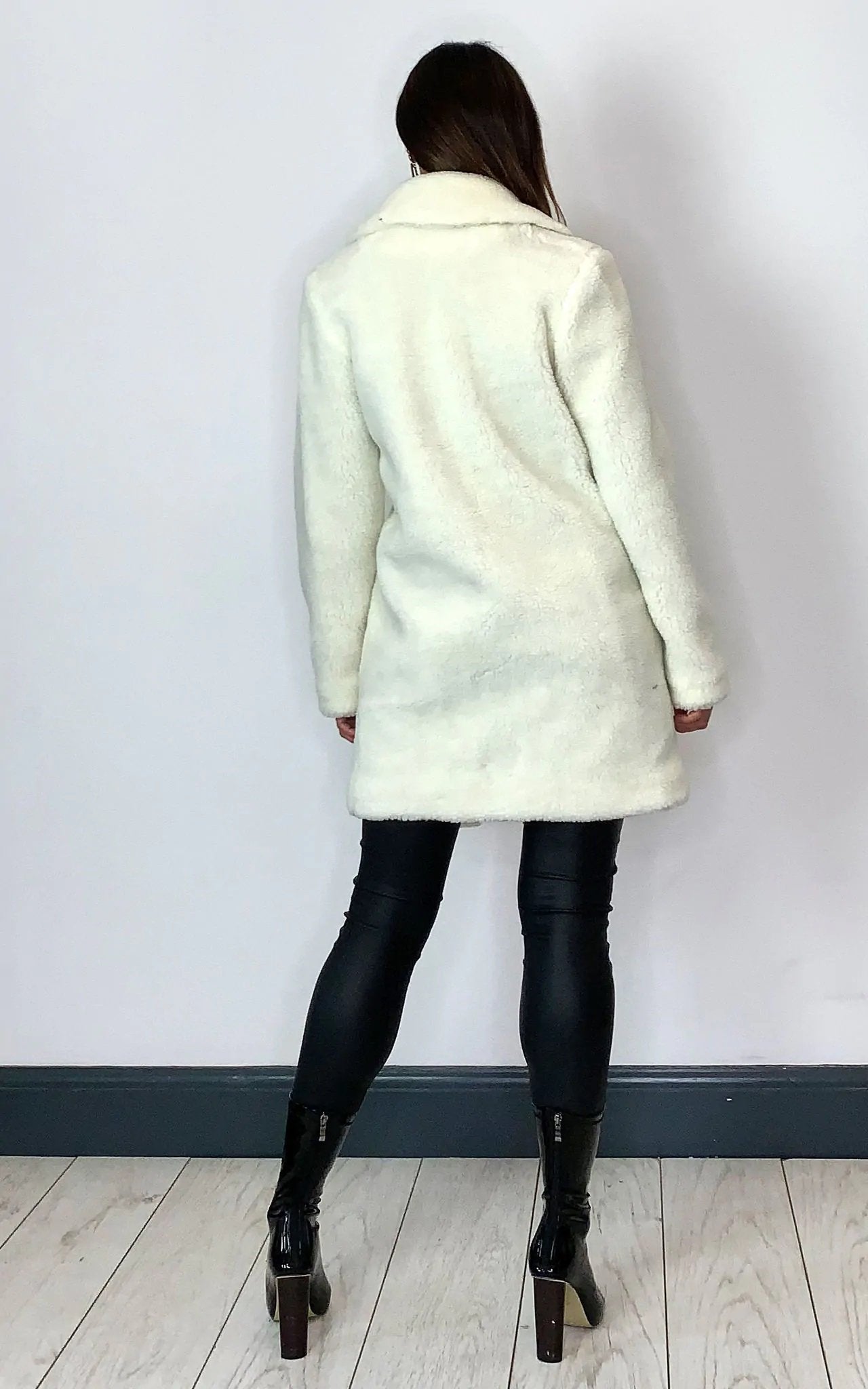 Stud Button Borg Teddy Coat (1905) - Craze Trends