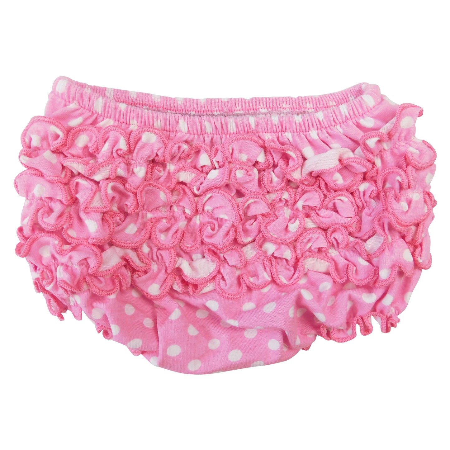 Girls Pink Polka Dot Ruffled Butt Bloomer - Craze Trends