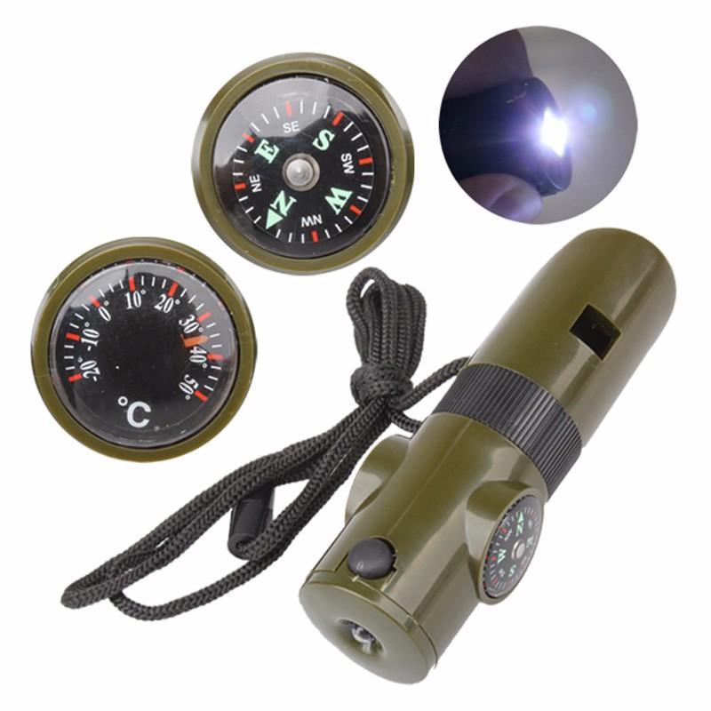 Multi-function Seven-in-one Whistle Survival Compass - Craze Trends