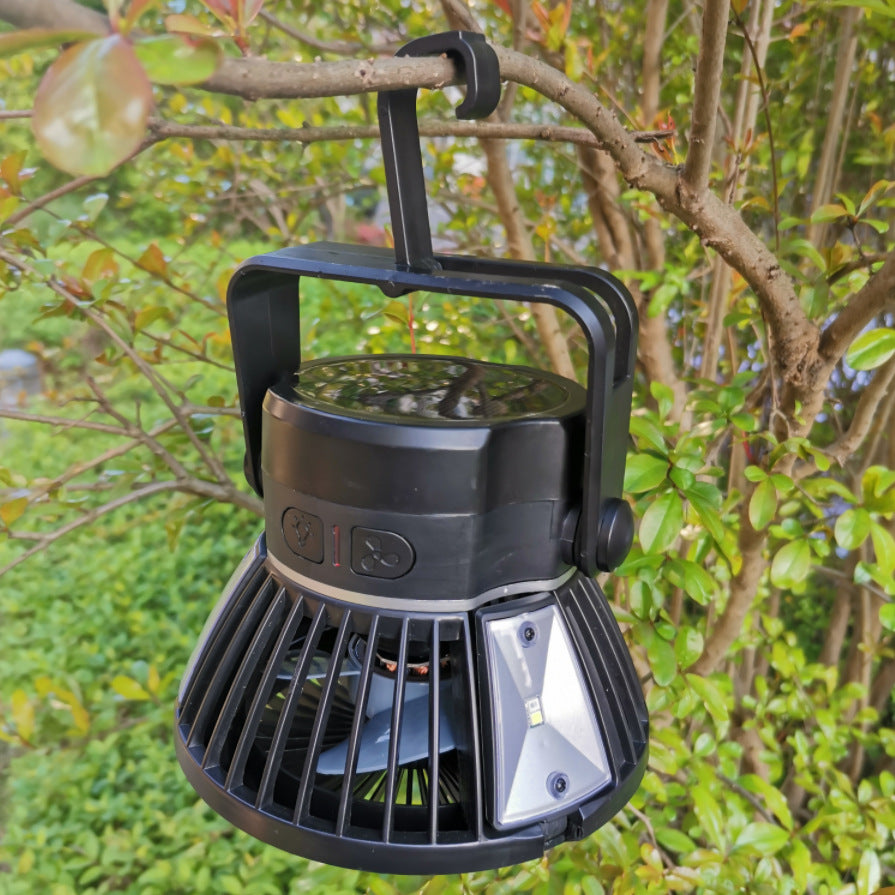 Solar Camping Light Foldable Fan Hanging Hook Rechargeable - Craze Trends