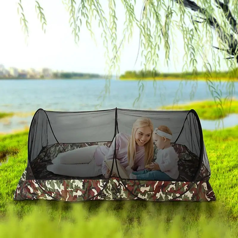 Camping Mosquito Net Tarp Tents Waterproof Travel Folding Portable for Trips Outdoor Garden Single-Door Dormitory Anti-Mosquito