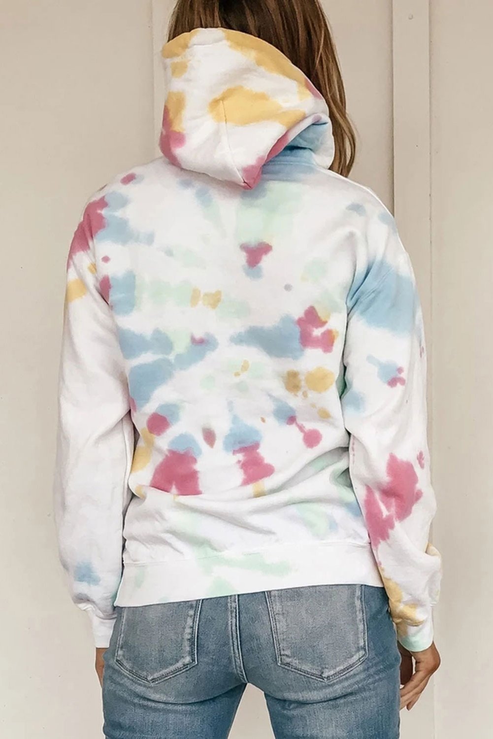 Multicolor Tie Dye Pattern Hoodie