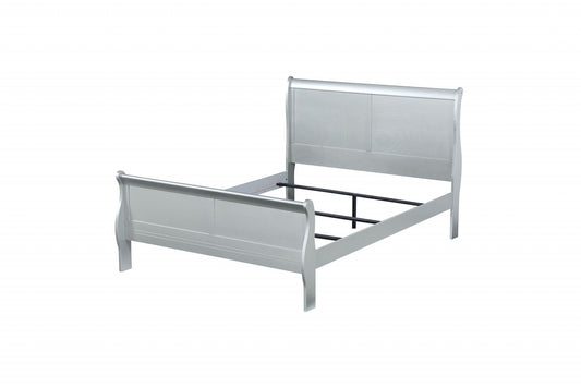 62inches X 90inches X 47inches Platinum Wood Queen Bed