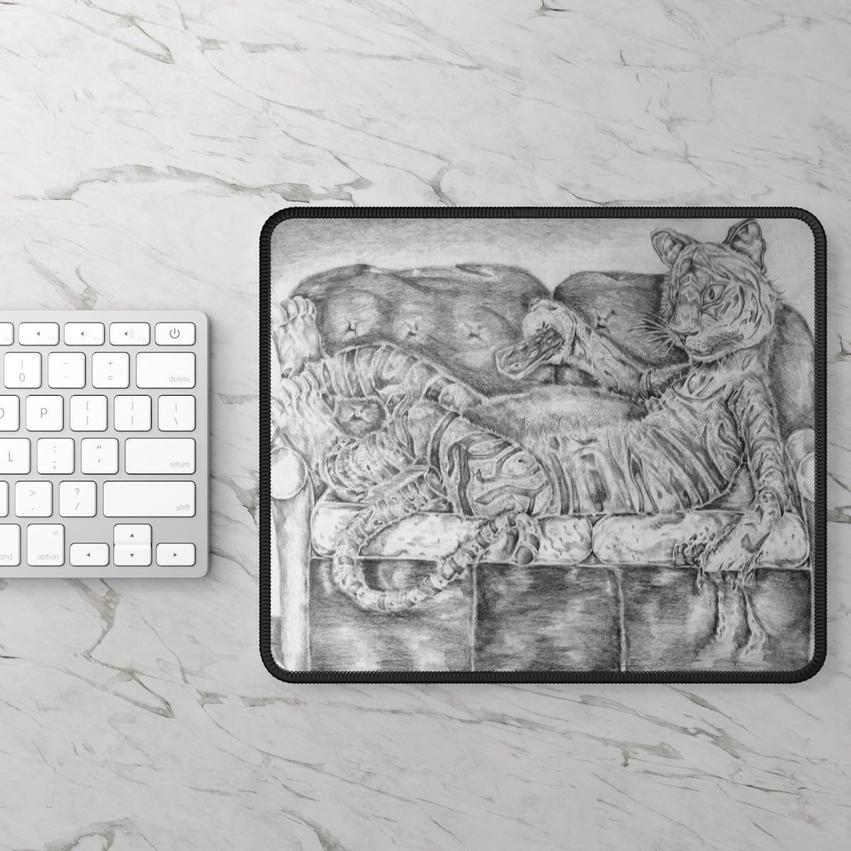 Tiger on a Couch Gaming Mouse Pad - Craze Trends