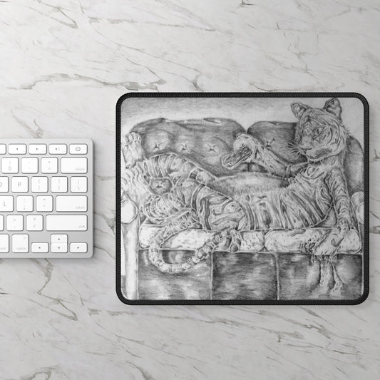 Tiger on a Couch Gaming Mouse Pad - Craze Trends