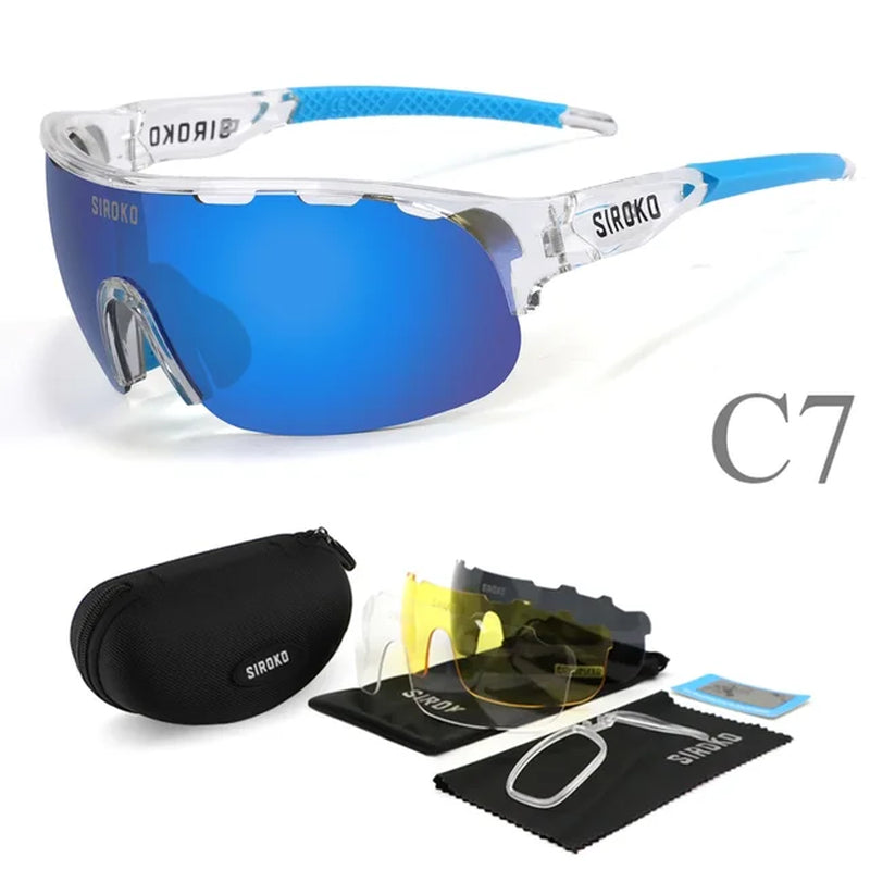 "Outdoor Sports Polarized Cycling Sunglasses with UV400 Protection - 4 Lens Options"