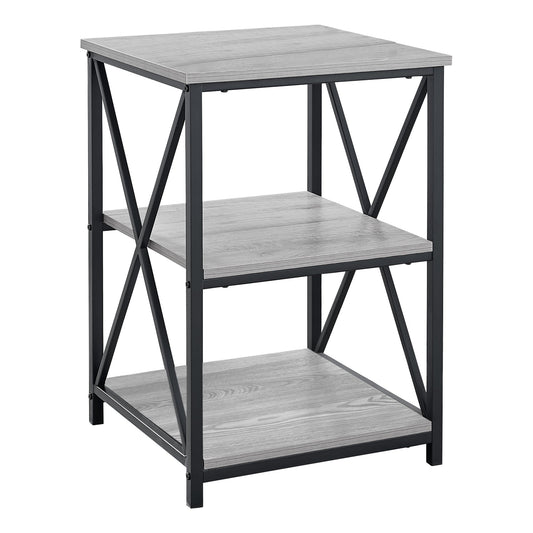 26inches Rectangular Grey Black Metal Accent Table