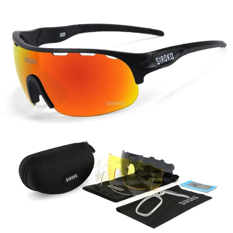 "Outdoor Sports Polarized Cycling Sunglasses with UV400 Protection - 4 Lens Options"