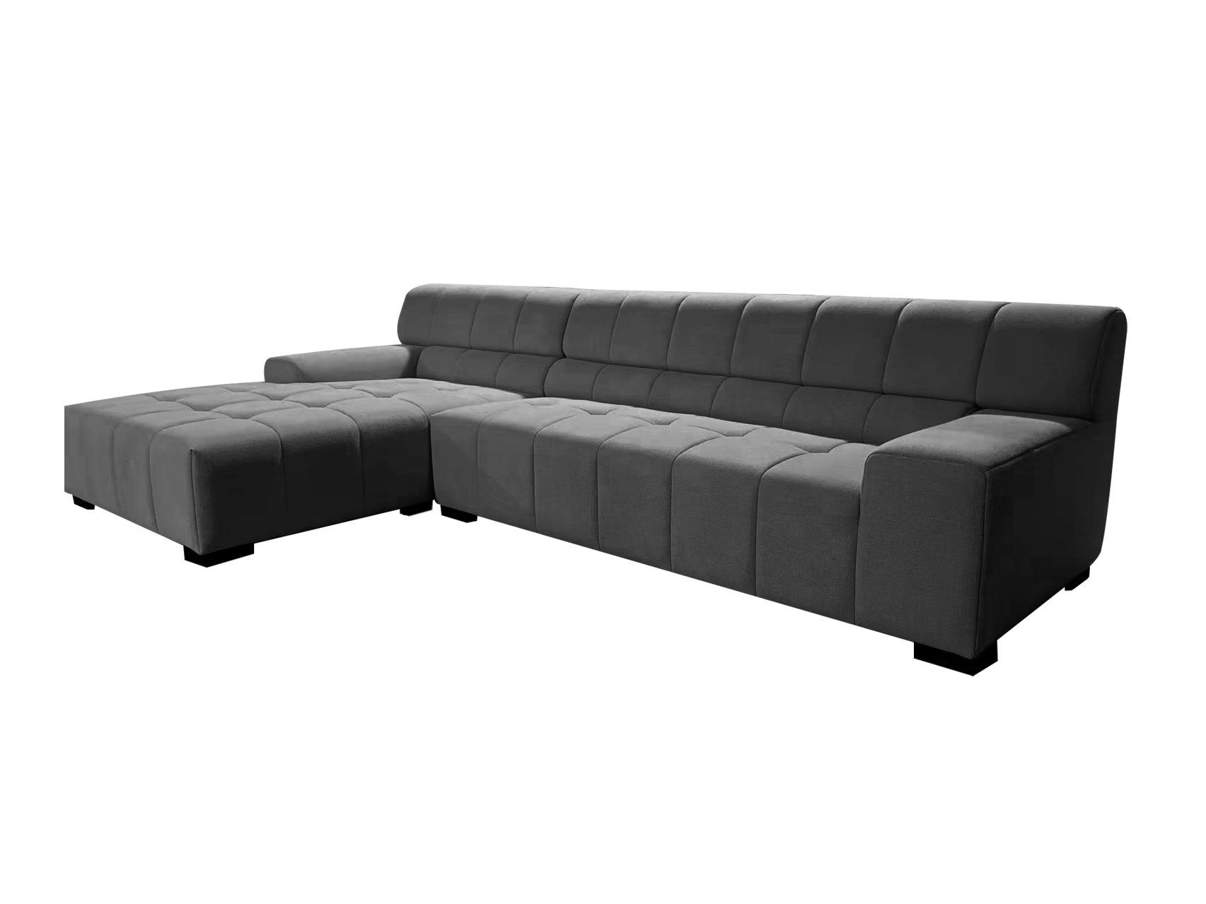 125.98" Sectional Sofa Dark Grey - Craze Trends