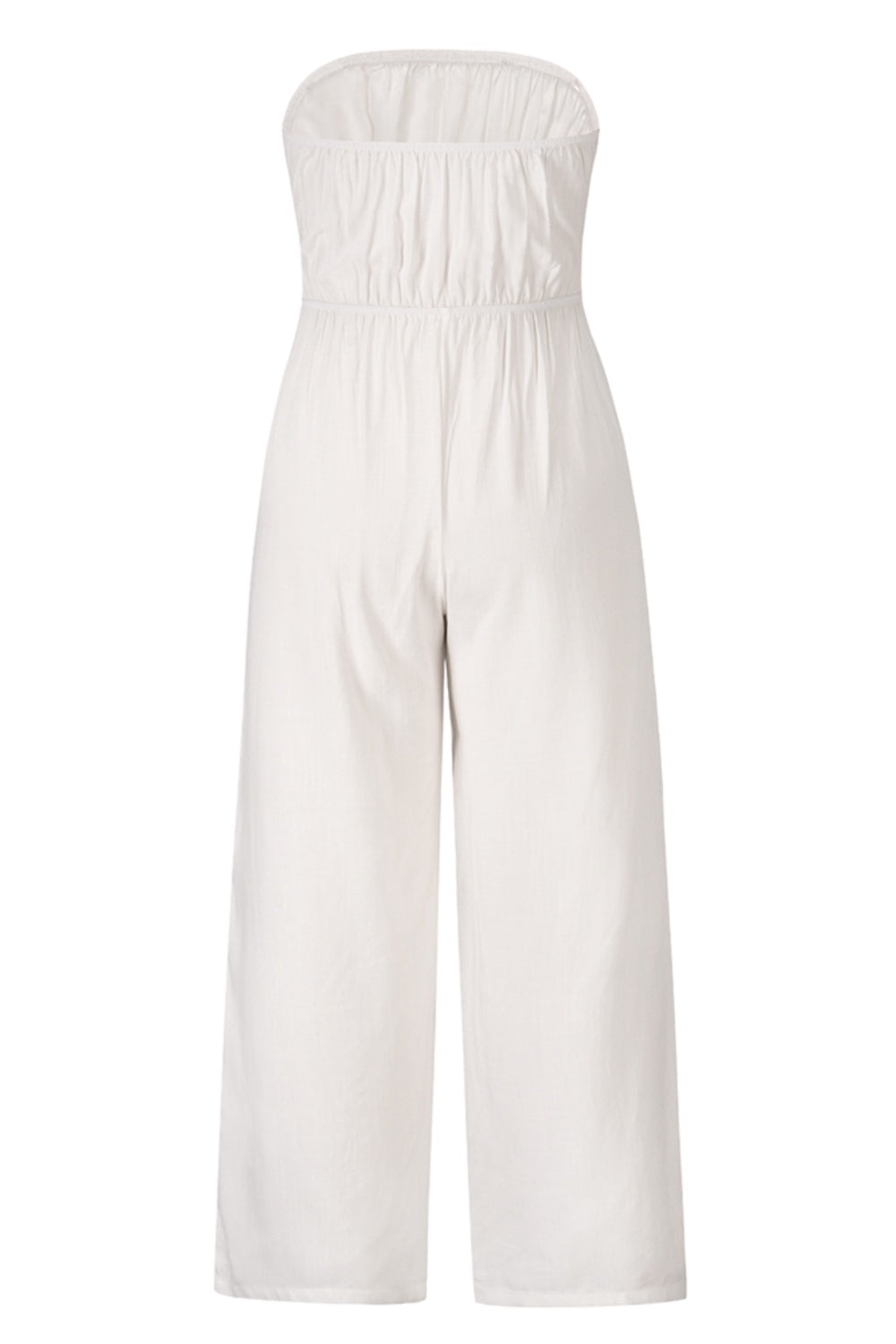 Tied Cutout Tube Wide Leg Jumpsuit - Craze Trends