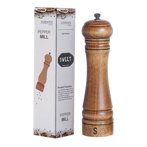 Cooking Salt and Pepper Grinder Hand Movement Wood Pepper Mill Kitchen - Craze Trends