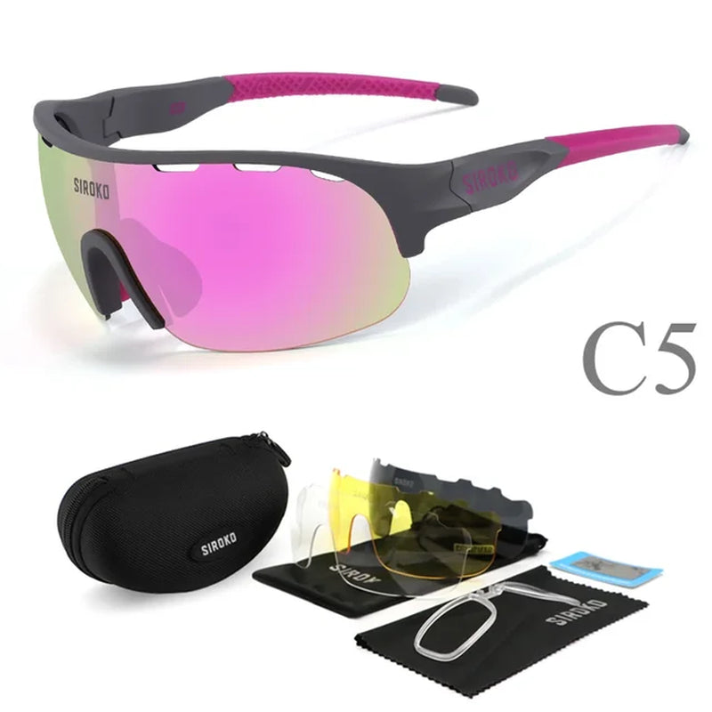 "Outdoor Sports Polarized Cycling Sunglasses with UV400 Protection - 4 Lens Options"