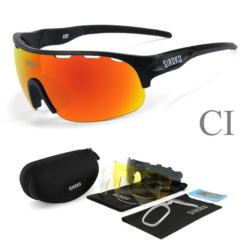 "Outdoor Sports Polarized Cycling Sunglasses with UV400 Protection - 4 Lens Options"