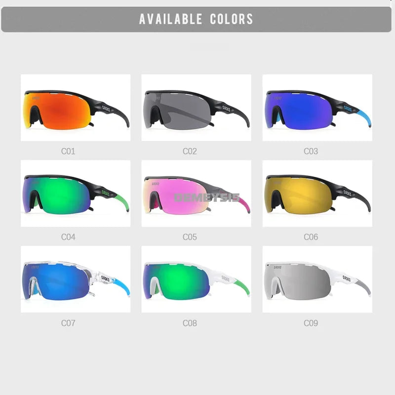 "Outdoor Sports Polarized Cycling Sunglasses with UV400 Protection - 4 Lens Options"