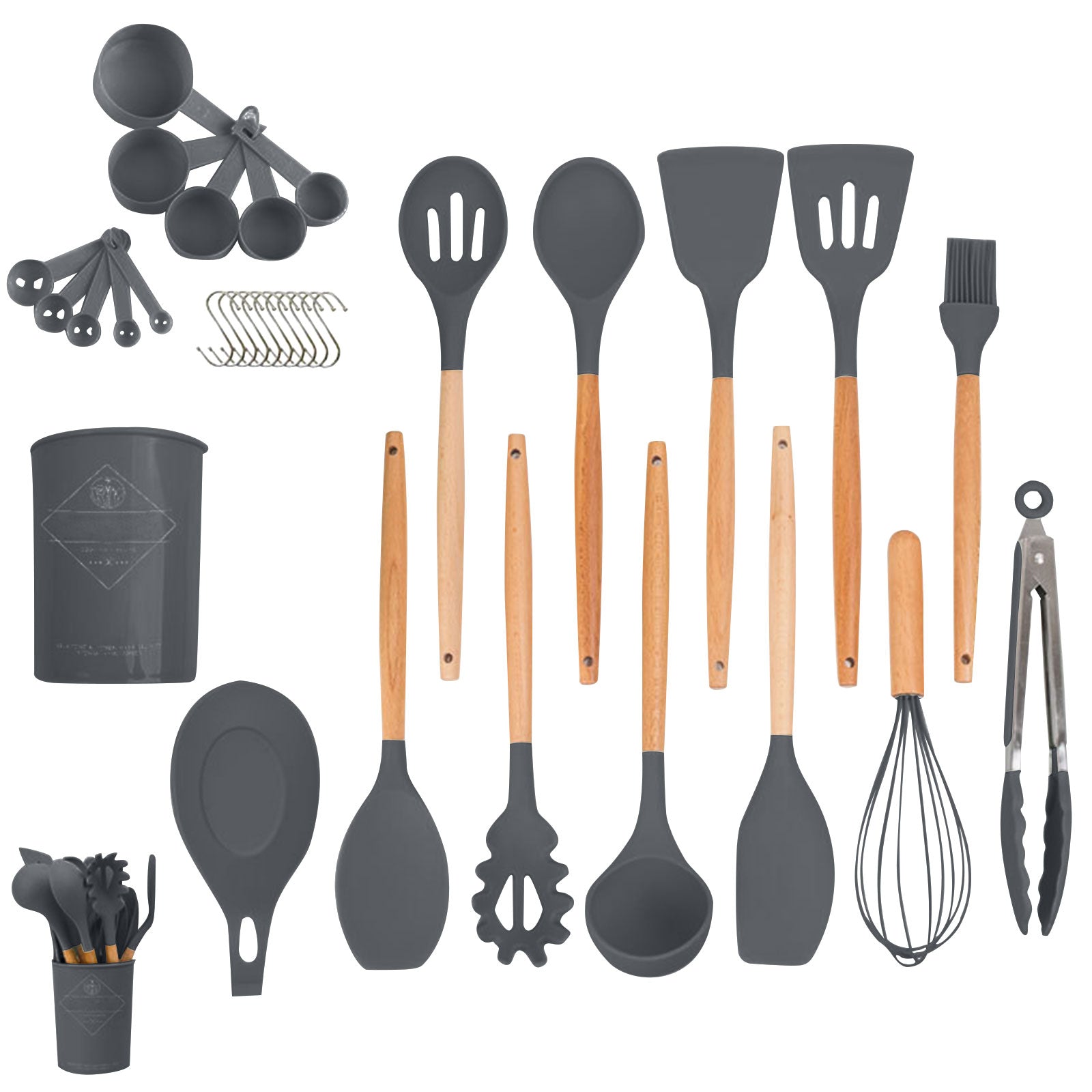 33Pcs Silicone Kitchen Utensils Set Non-Stick Cookware for Kitchen - Craze Trends