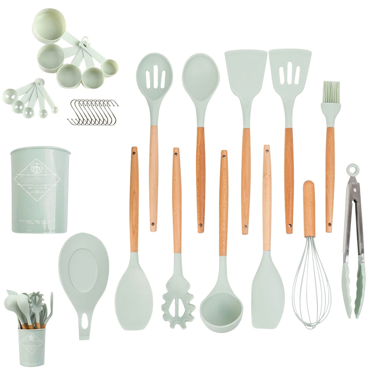 33Pcs Silicone Kitchen Utensils Set Non-Stick Cookware for Kitchen - Craze Trends