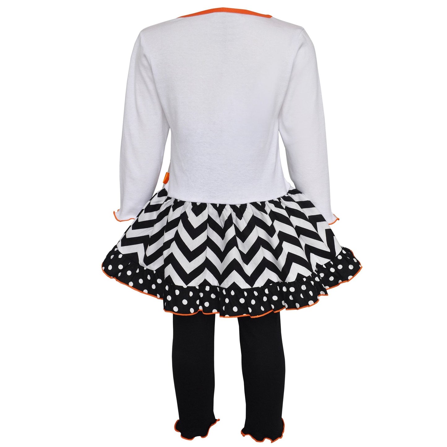 AnnLoren Girls' Halloween Pumpkin and Kitten Knit Dress Set - Craze Trends