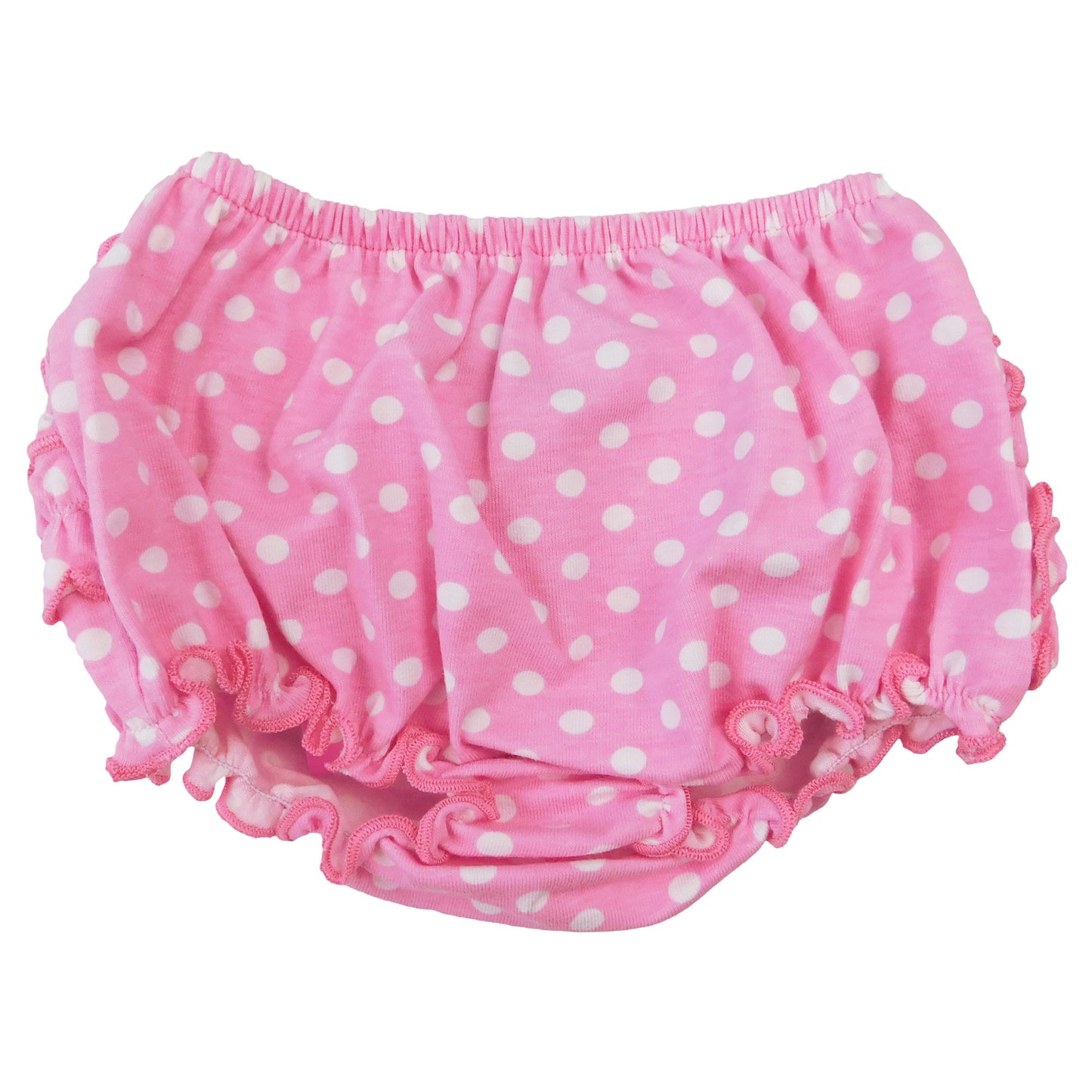 Girls Pink Polka Dot Ruffled Butt Bloomer - Craze Trends