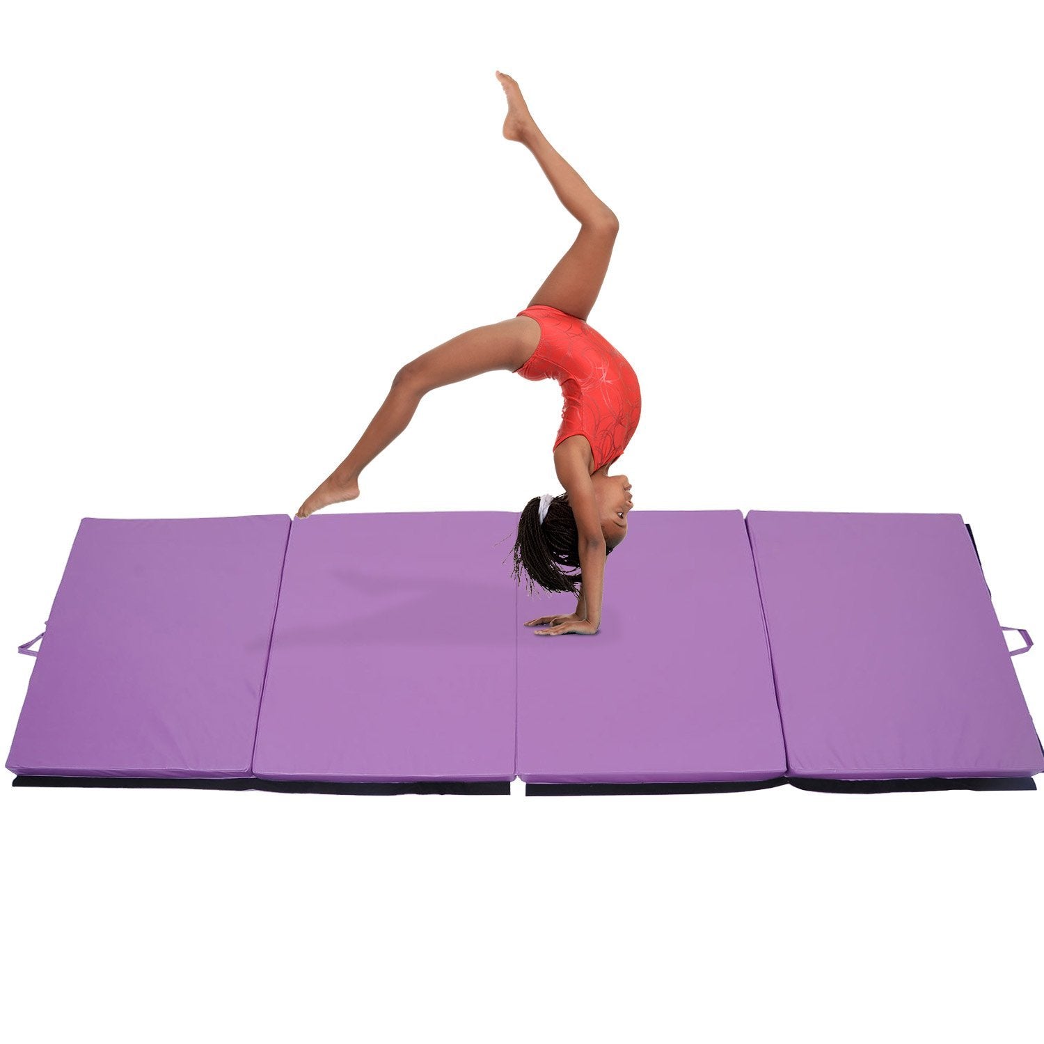 Soozier 4ftx10ftx2inch PU Leather Gymnastics Tumbling Gym Mat Arts - Craze Trends