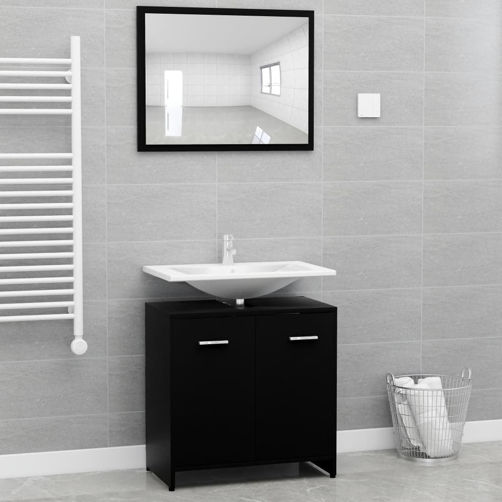 Bathroom Furniture Set White Chipboard - Craze Trends