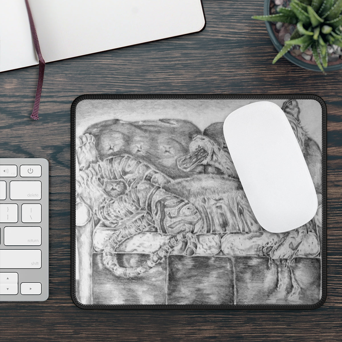 Tiger on a Couch Gaming Mouse Pad - Craze Trends