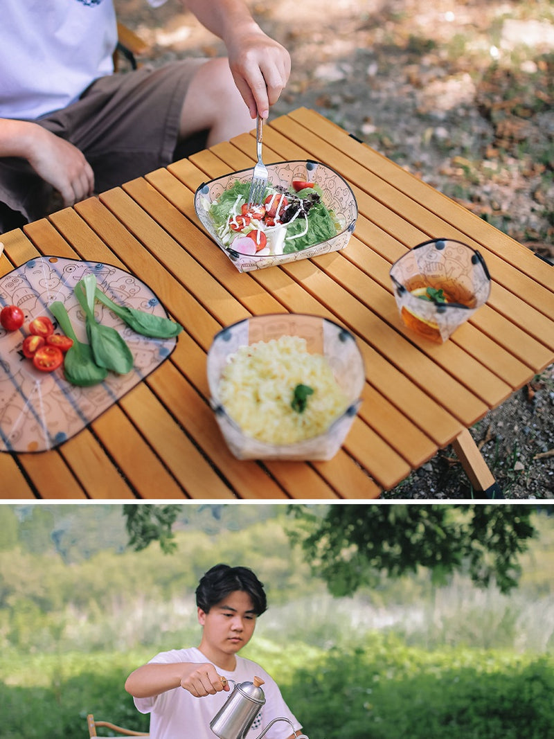 Outdoor Folding Bowls, Tableware, Portable Travel Plates