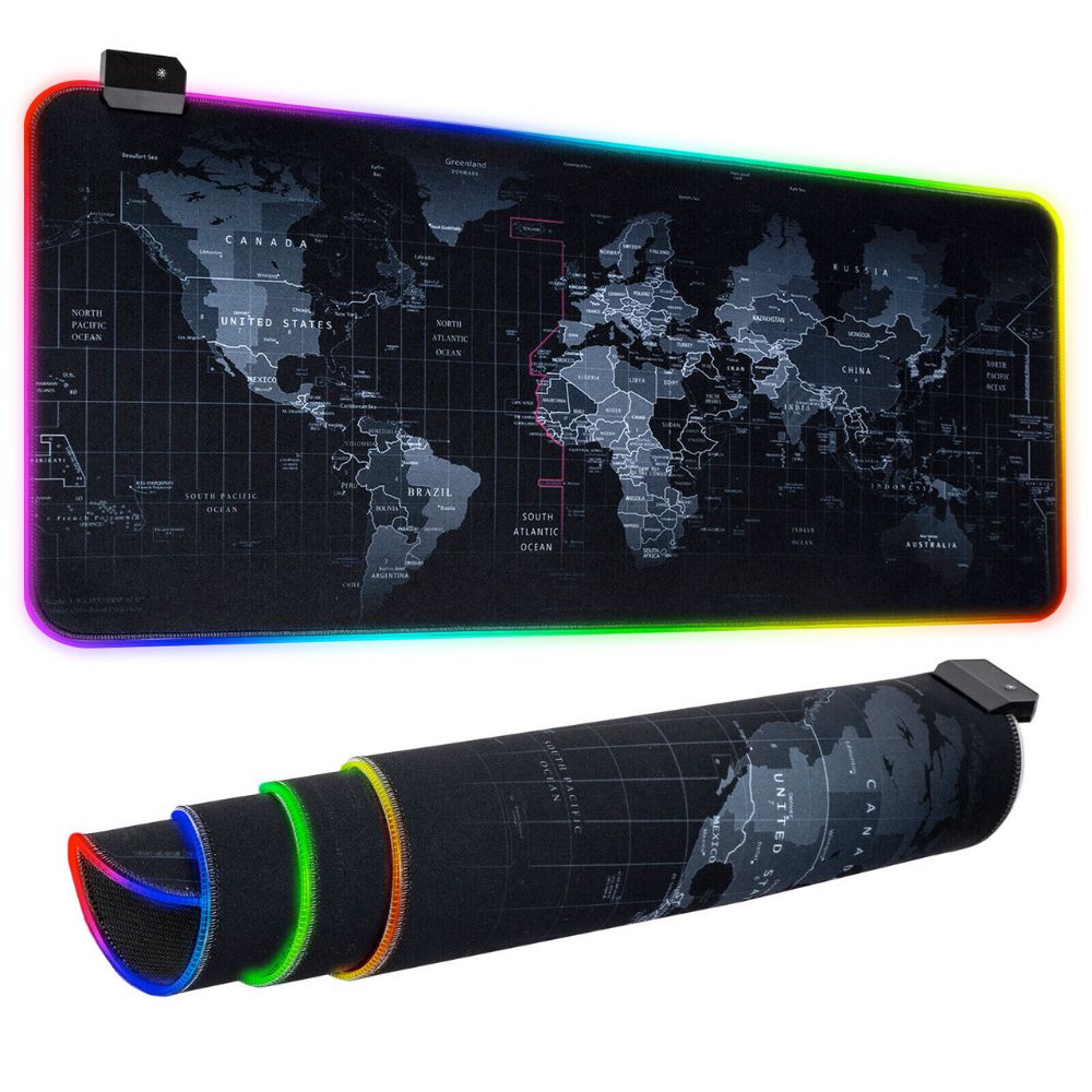 Dragon RGB Gaming Mouse Pad World Map - Craze Trends