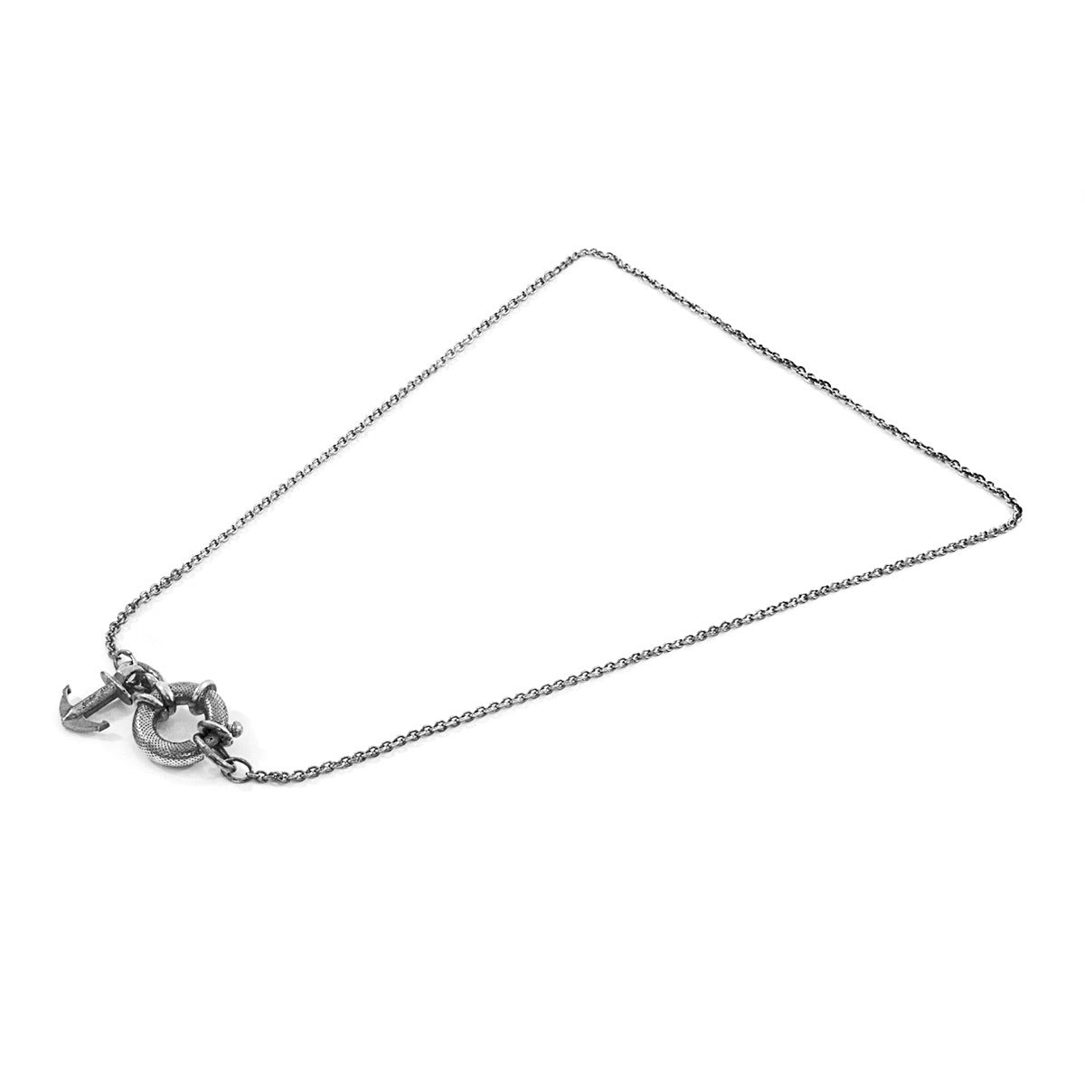 Clyde Anchor Signature Silver Necklace Pendant - Craze Trends