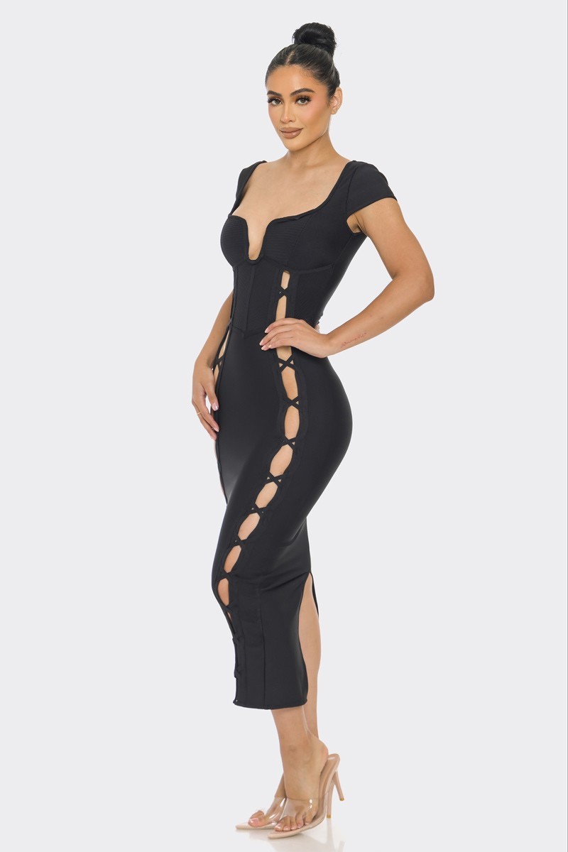 Bandage Midi Dress - Craze Trends