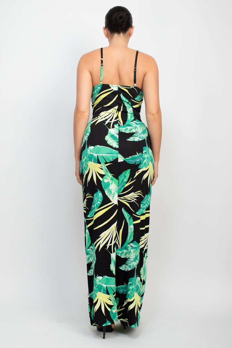 Scoop Tropical Print Maxi Dress - Craze Trends