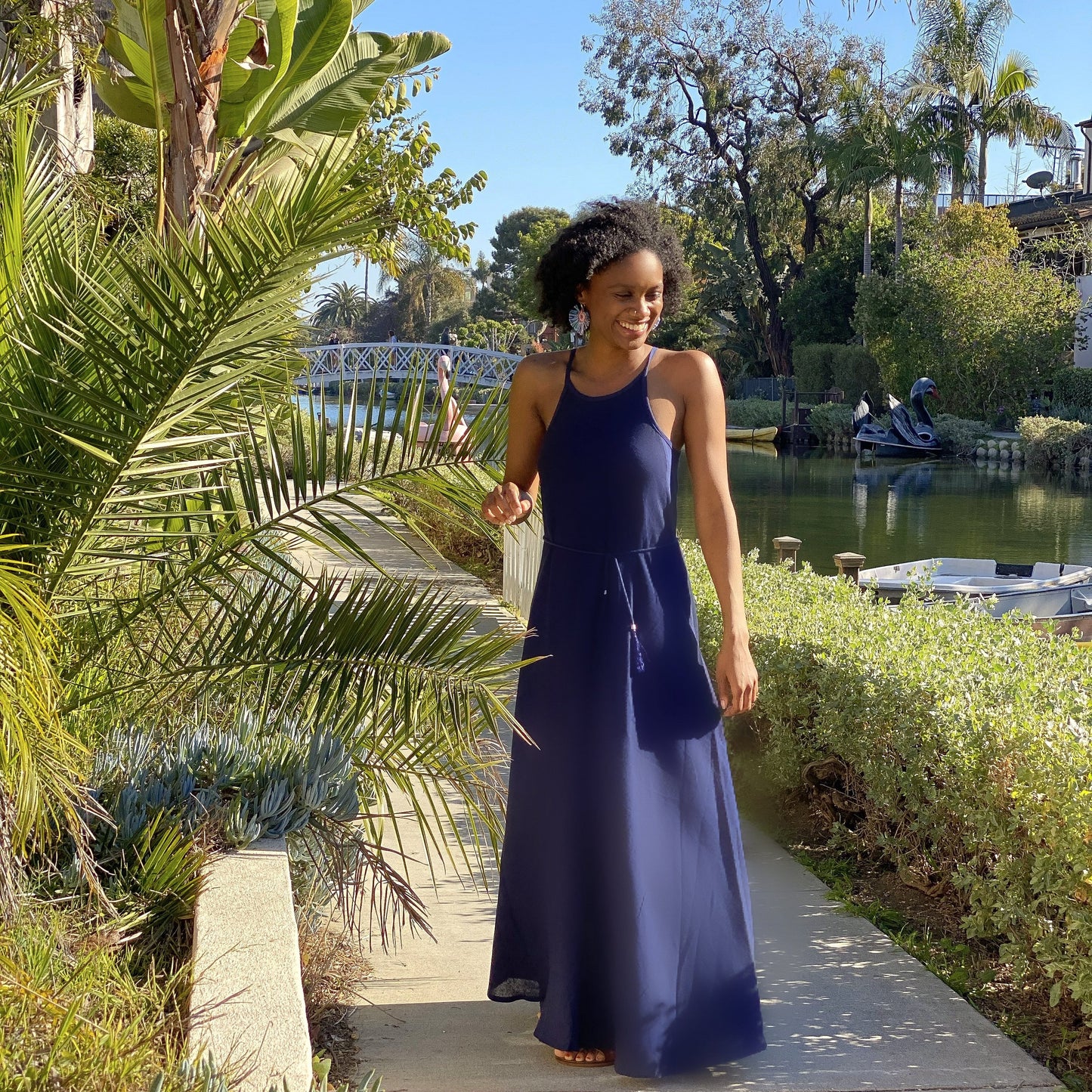 CALLIE MAXI DRESS - NAVY - Craze Trends