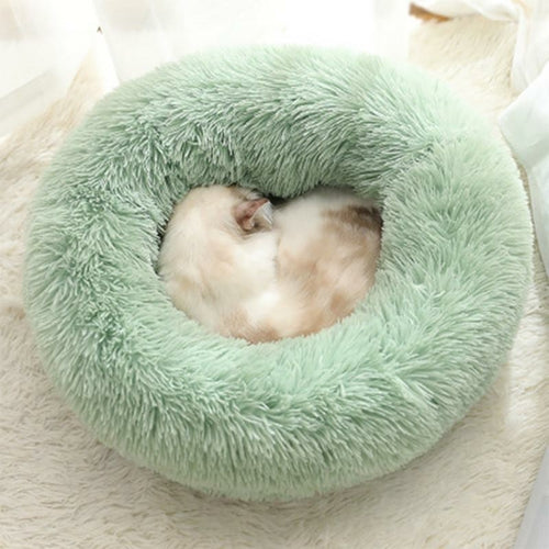 Pet Dog Bed Comfortable Donut Cuddler Round Dog Kennel Ultra Soft