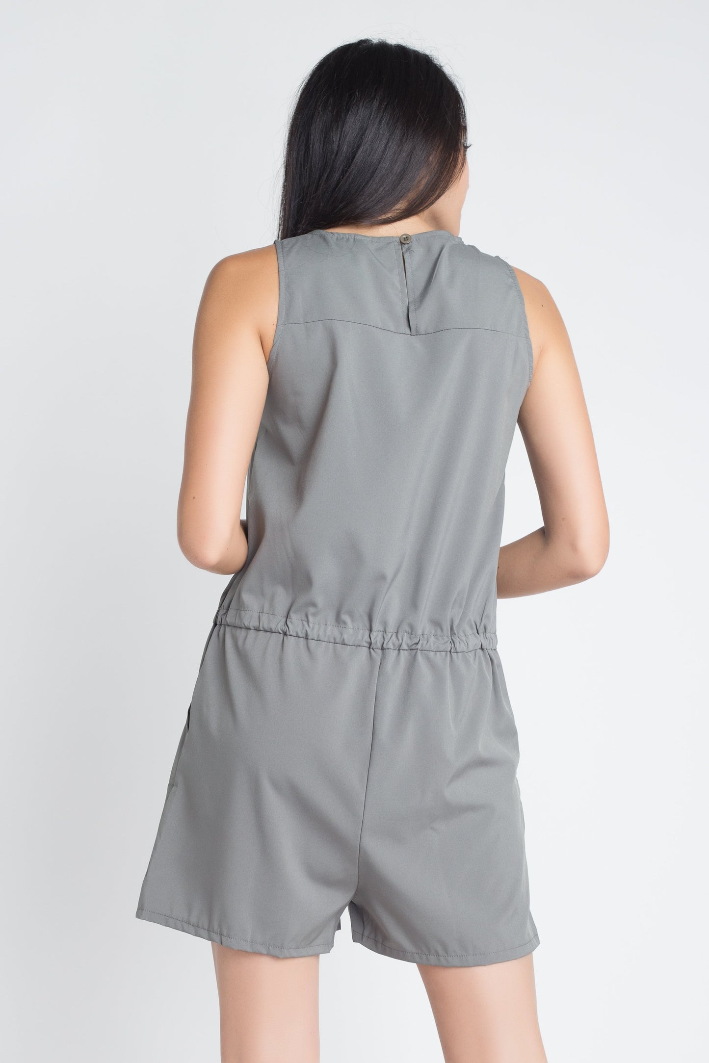 Women's Zip Front Sleeveless Romper - Craze Trends