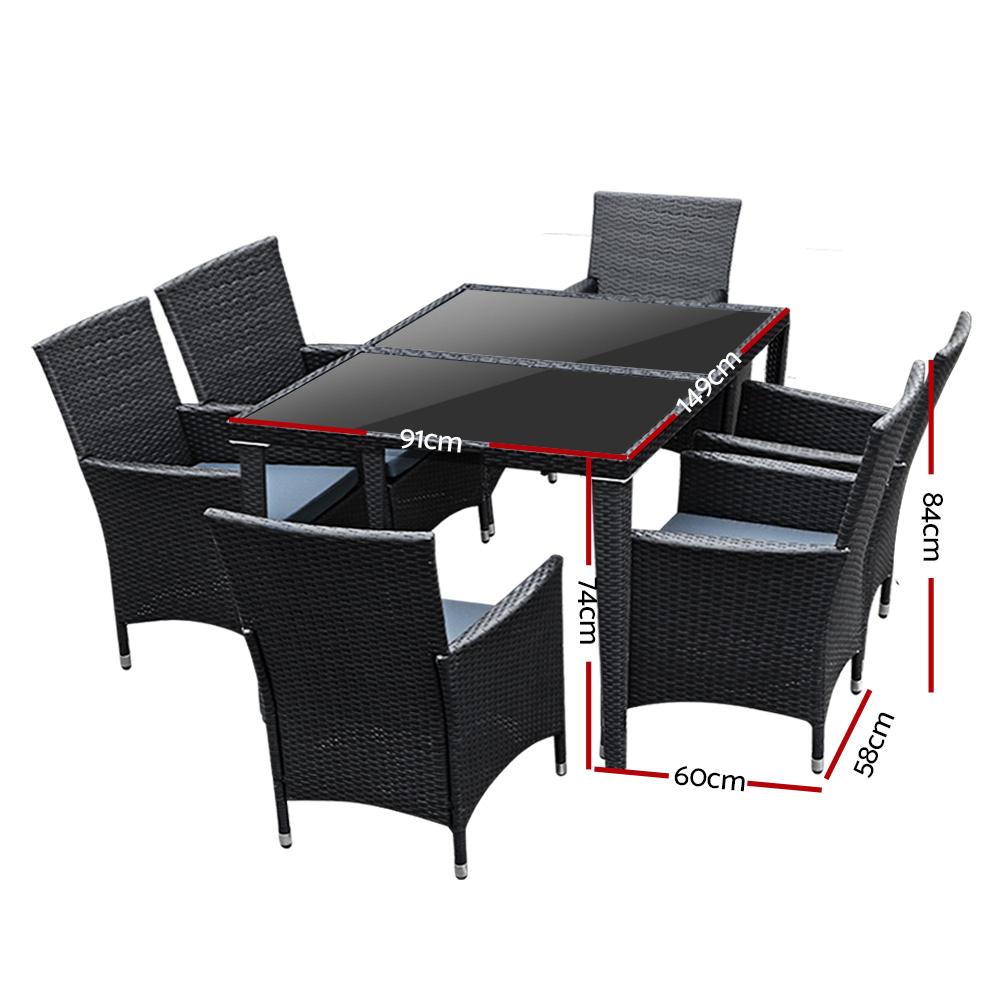 Gardeon Outdoor Furniture 7pcs Dining Set - Craze Trends