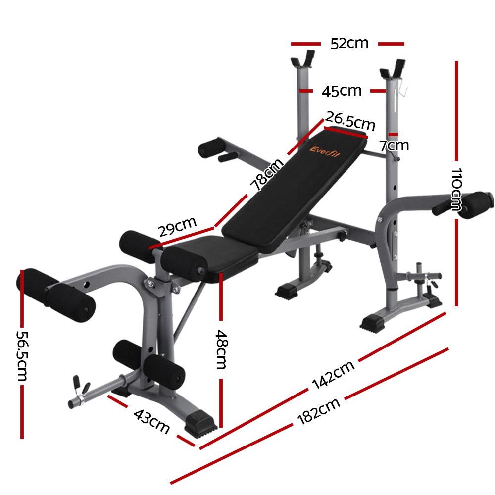 Everfit Weight Bench Adjustable Bench Press 8-In-1 Gym Equipment - Craze Trends