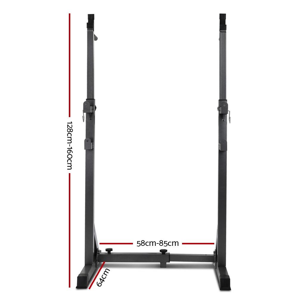 Everfit Squat Rack Pair Fitness Weight Lifting Gym Exercise Barbell - Craze Trends