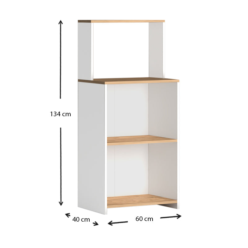 Kitchen Furniture CHARMANT White - Pine 60x40x134cm - Craze Trends