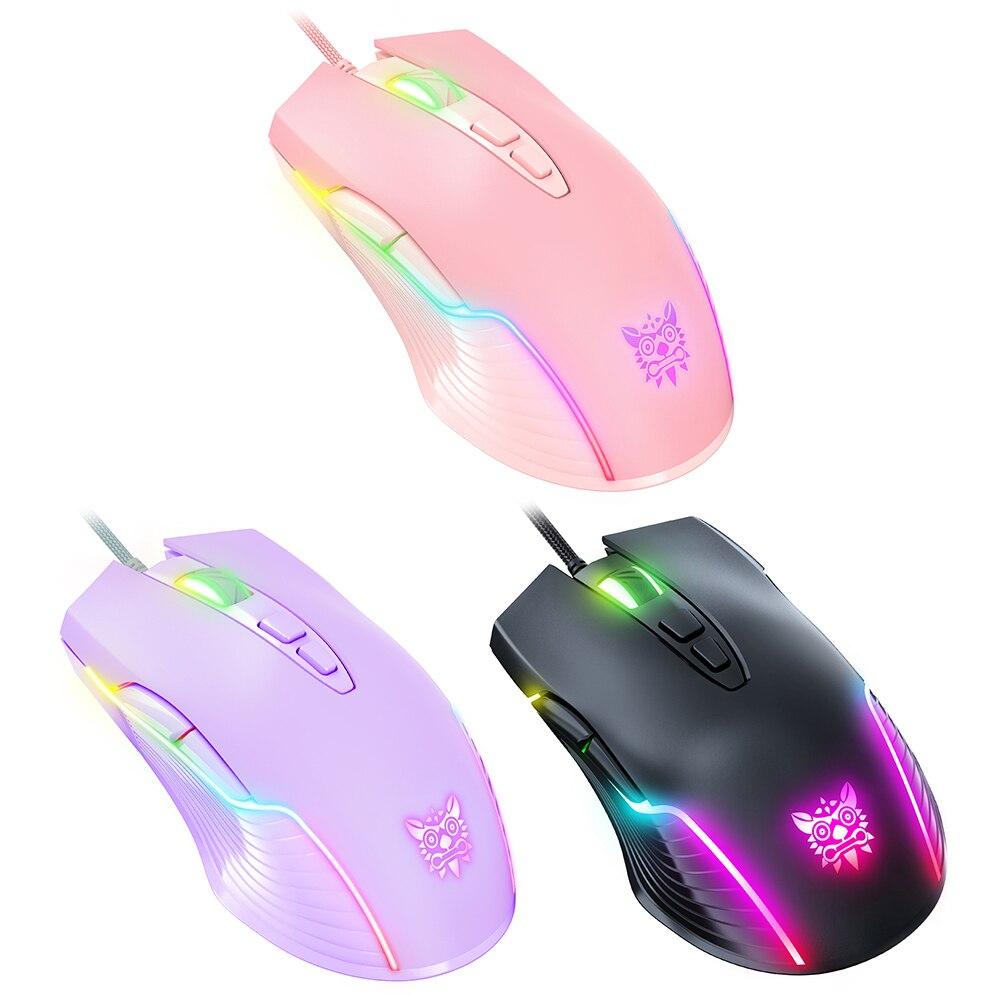 USB Wired Mouse 6-Gear Adjustable RGB Gaming Mouse - Craze Trends